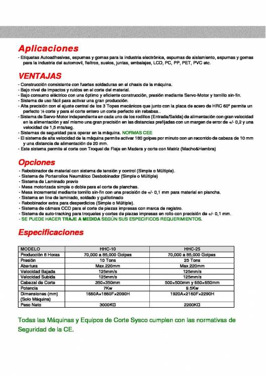 HHC-10. Máquina de Troquelar por Servomotor Para Corte, ½ Corte, Alineamiento y Alimentación de Alta Velocidad 2