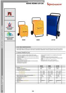 KD45-KD80-LO120. Deshumificador.