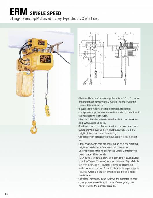 KITO. Ligting-hoists. 12