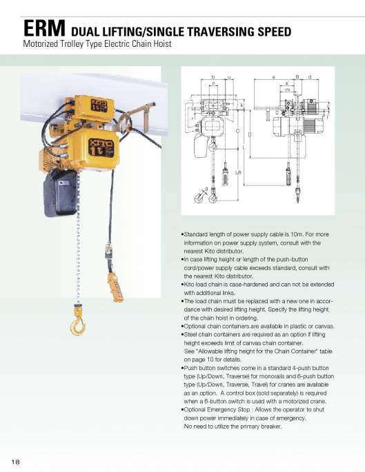 KITO. Ligting-hoists. 18