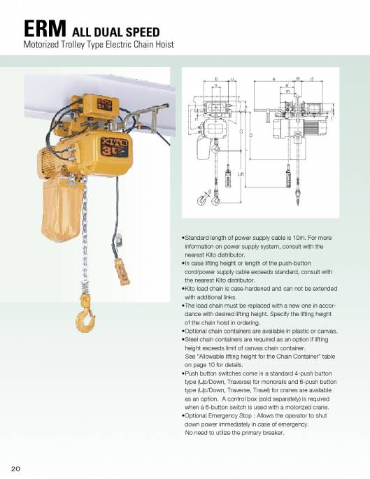 KITO. Ligting-hoists. 20