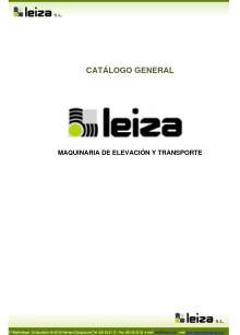LEIZA SL. Catálogo general