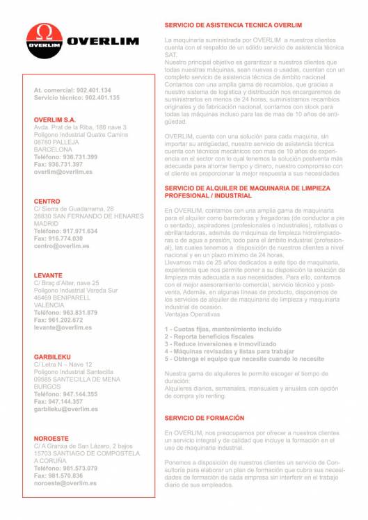 MG 1300 FIMAP. Fregadora combinada. 2