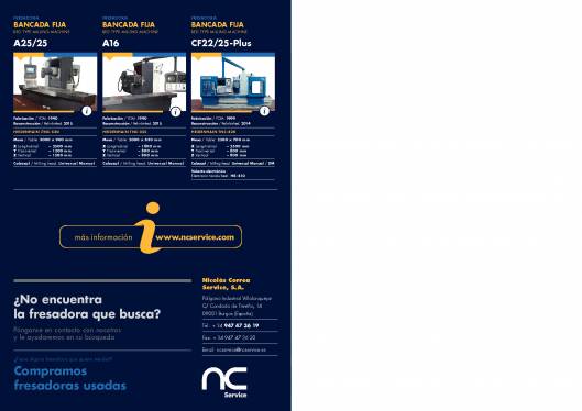 Nicolás Correa Service. Fresadoras de ocasión garantizadas 4