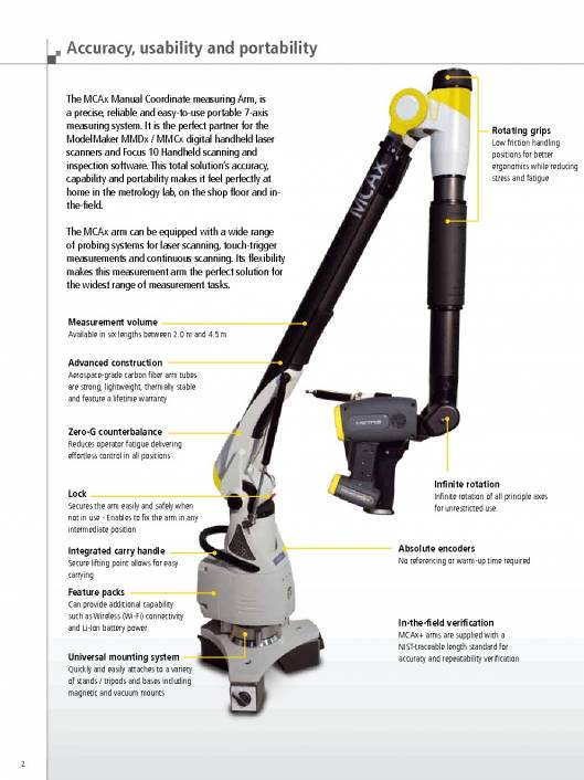 NIKON METROLOGY MCAx. Brazos de medición portable 2