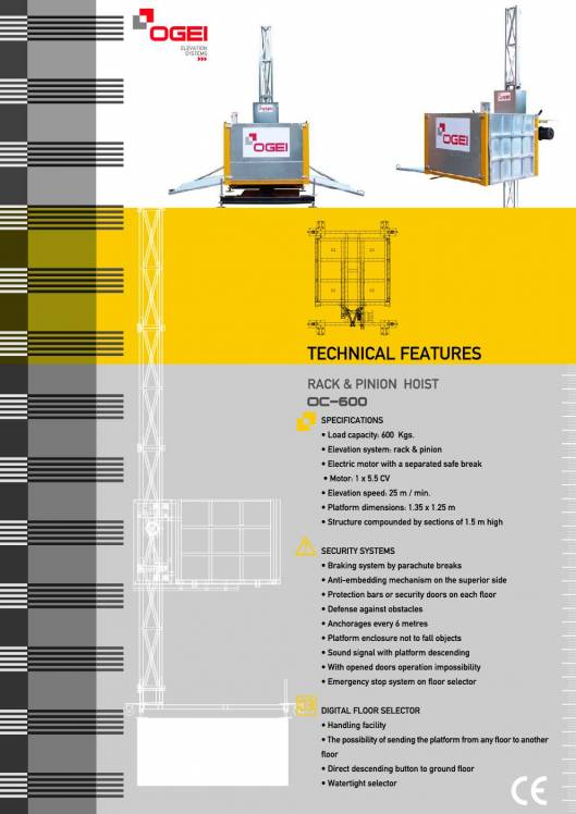 OGEI OC-600. Características técnicas 2