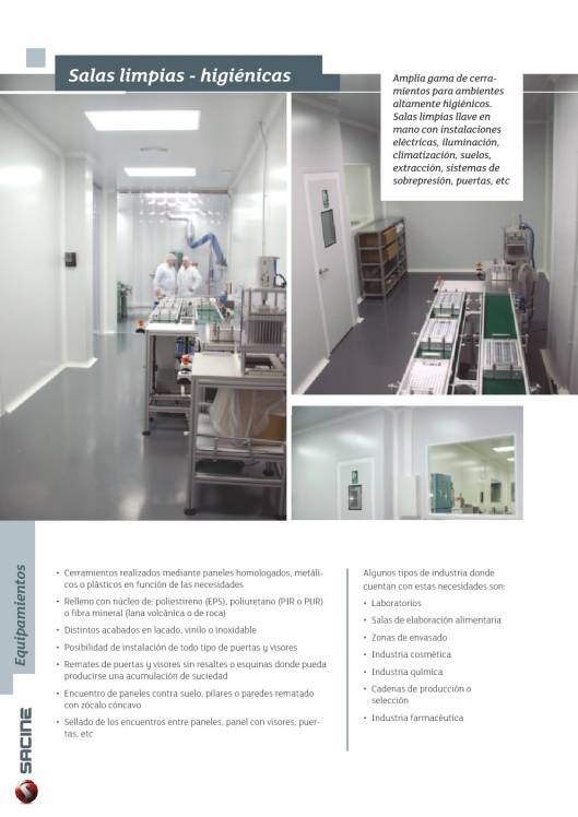 SACINE. Equipamientos 4 SACINE. Equipamientos 4