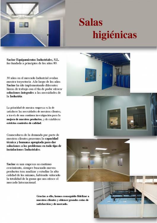 SACINE. Salas limpias 2
