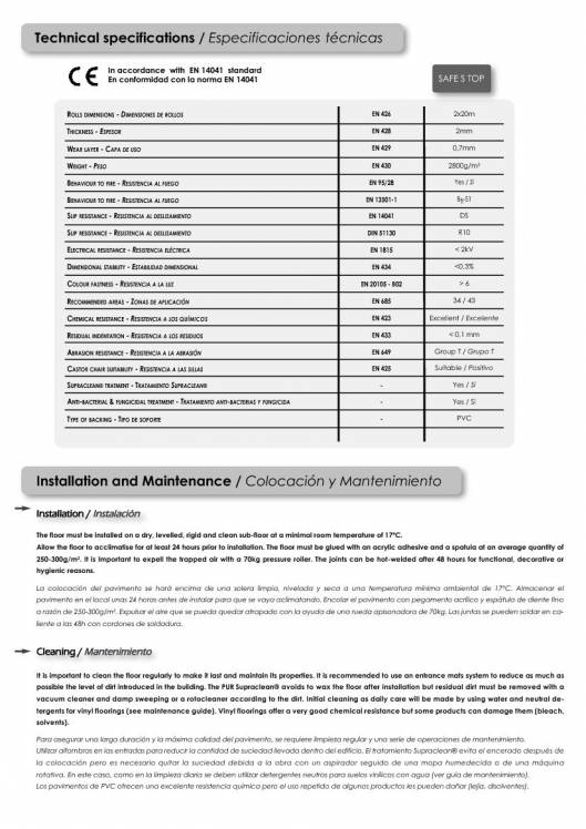 SAFE S STOP. Pavimentos vinílicos antideslizantes. 4