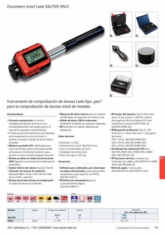 SAUTER. Metrologia 2015 48