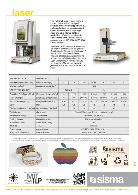 SISMA LASER. EASY. Marcadora láser de sobremesa 2