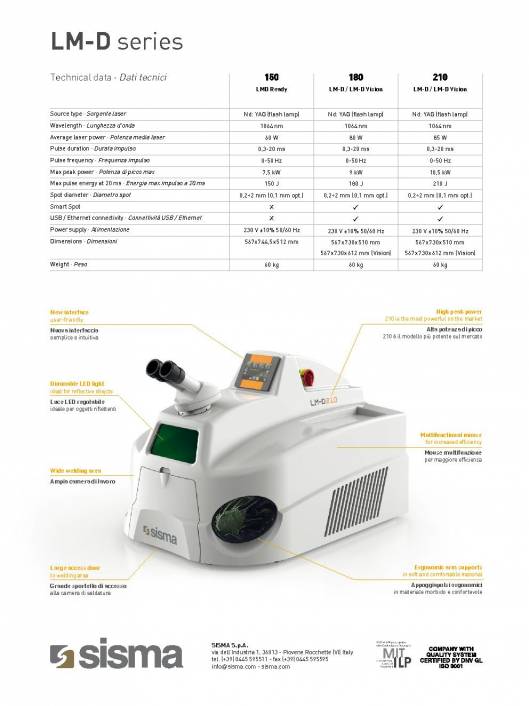 SISMA LASER. SERIE LM. Máquina de soldadura laser de sobremesa 3