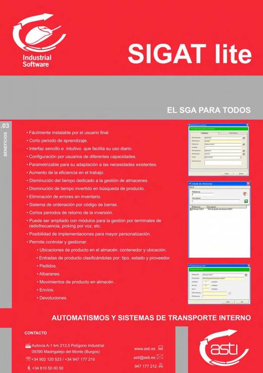 Software de gestión de almacenes SIGAT 2