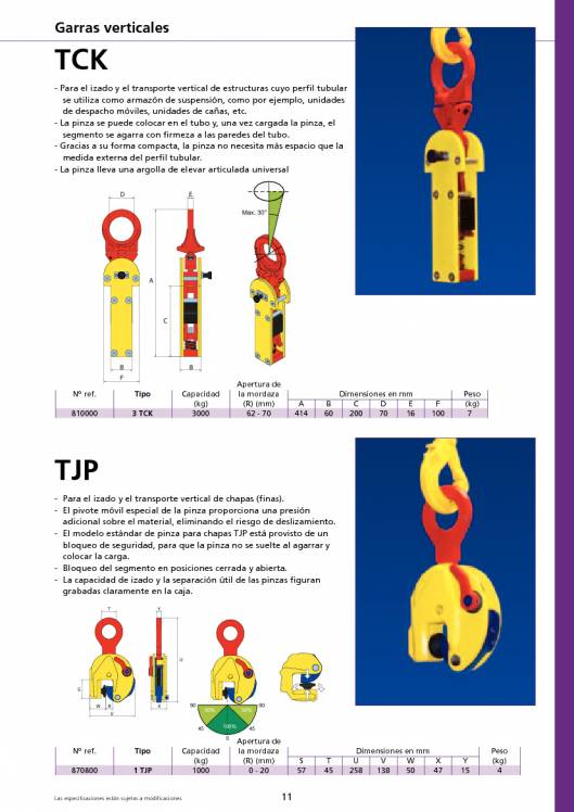 TERRIER. Garras de elevación. 11