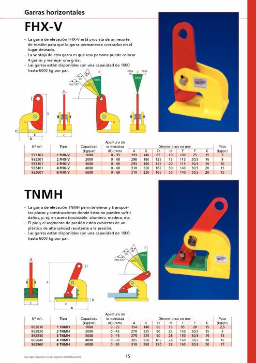 TERRIER. Garras de elevación. 15