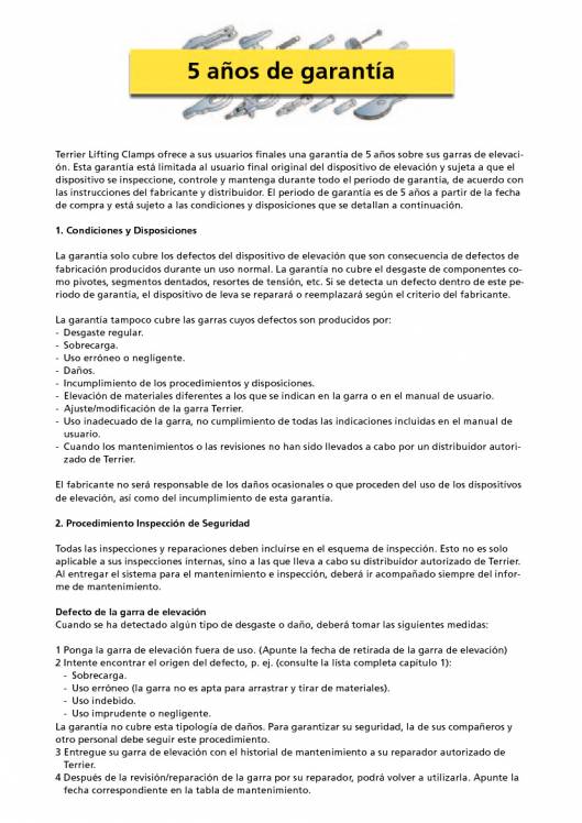 TERRIER. Garras de elevación. 3