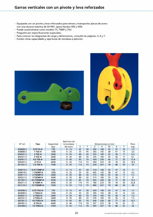 TERRIER. Garras de elevación. 22