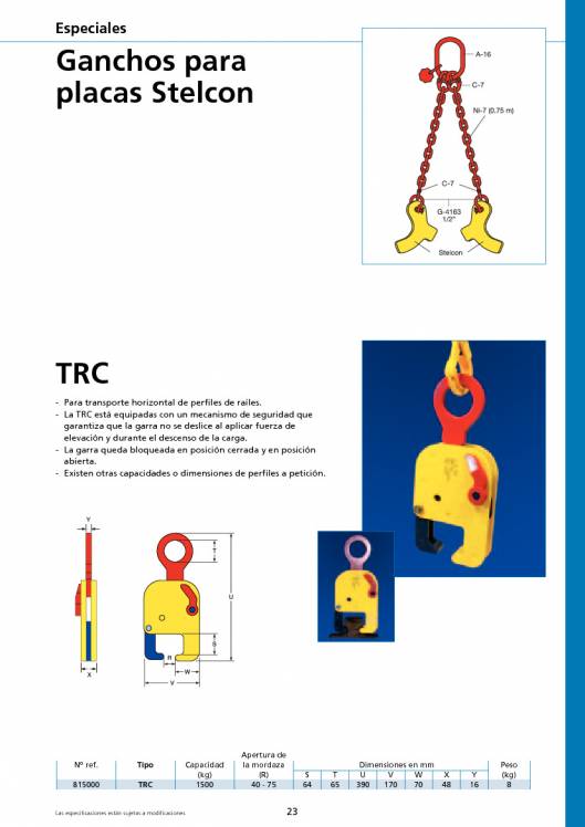 TERRIER. Garras de elevación. 23