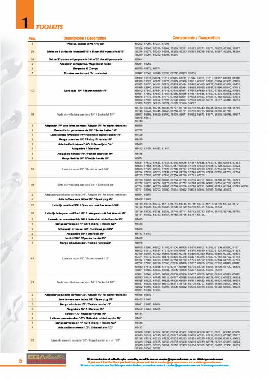 Toolkits de EGA MASTER. 6