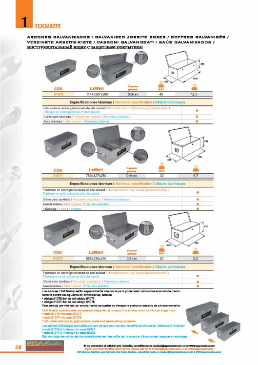 Toolkits de EGA MASTER. 58