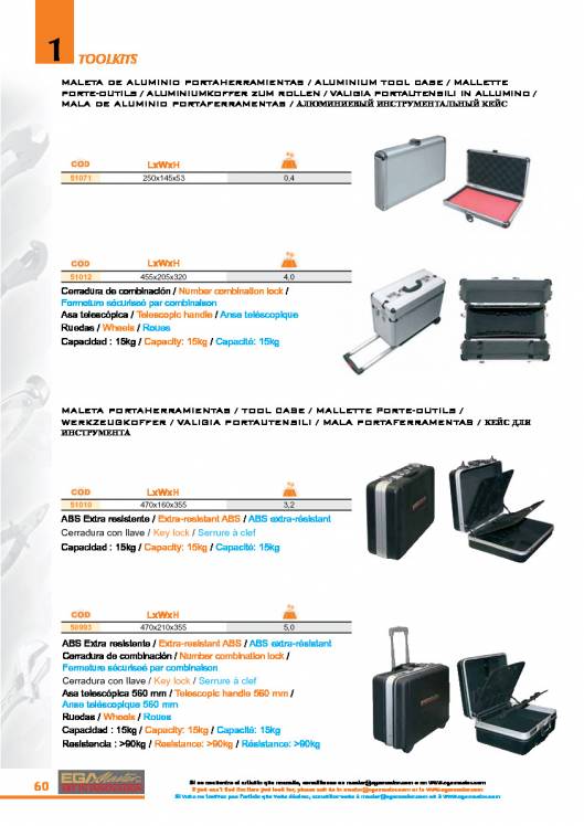 Toolkits de EGA MASTER. 60