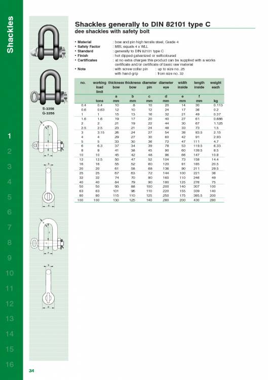 VAN-BEEST. Shackles catalogue. 25