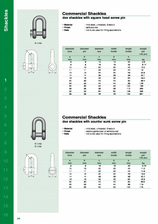 VAN-BEEST. Shackles catalogue. 35