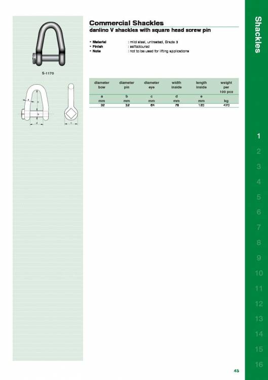 VAN-BEEST. Shackles catalogue. 36