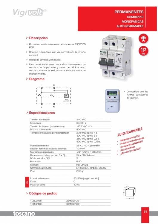 VIGIVOLT. Protectores de Sobretensiones 25