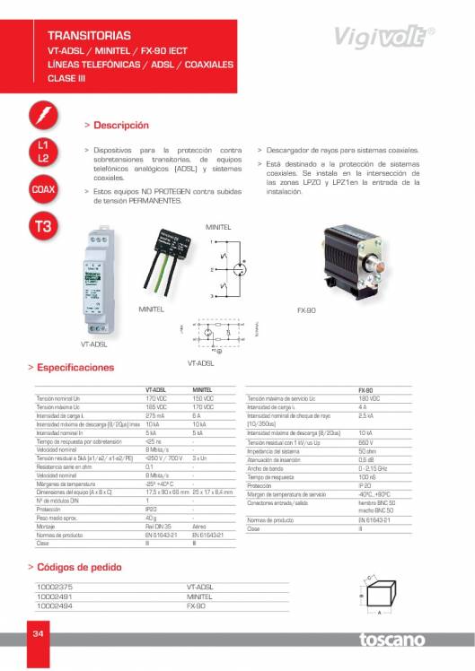 VIGIVOLT. Protectores de Sobretensiones 34