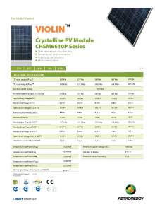 VIOLIN_CHSM6610P, Paneles solares, Crystalline PV Modules