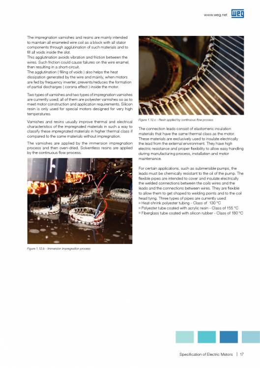 WEG. Specification of electric motors. 17