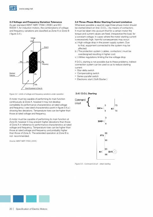 WEG. Specification of electric motors. 20