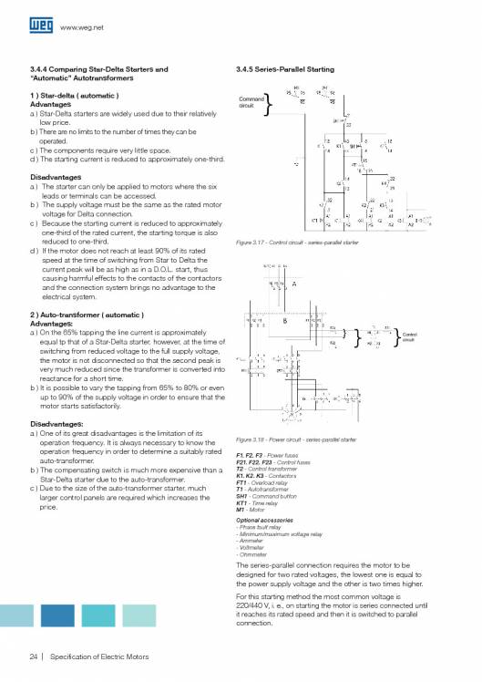 WEG. Specification of electric motors. 24